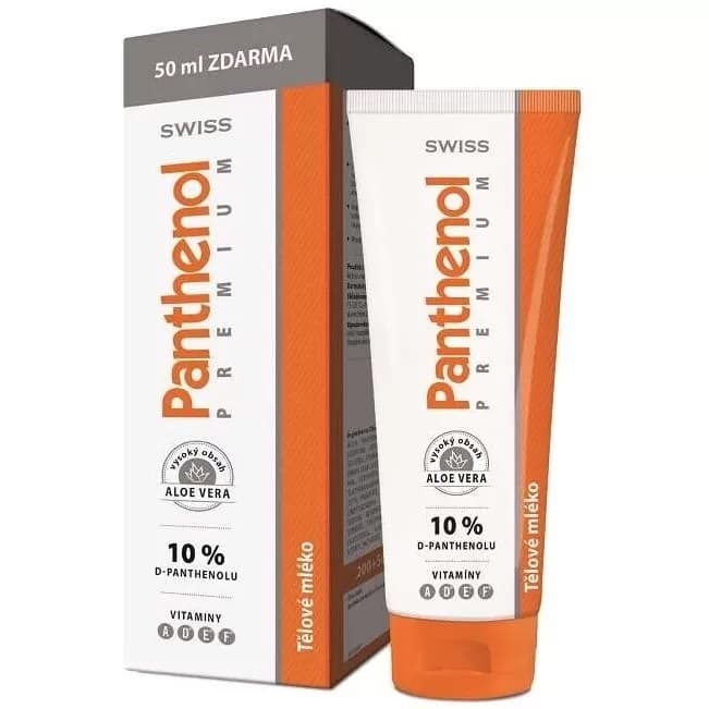 Panthenol 10 % Swiss Premium tělové mléko 200+50 ml