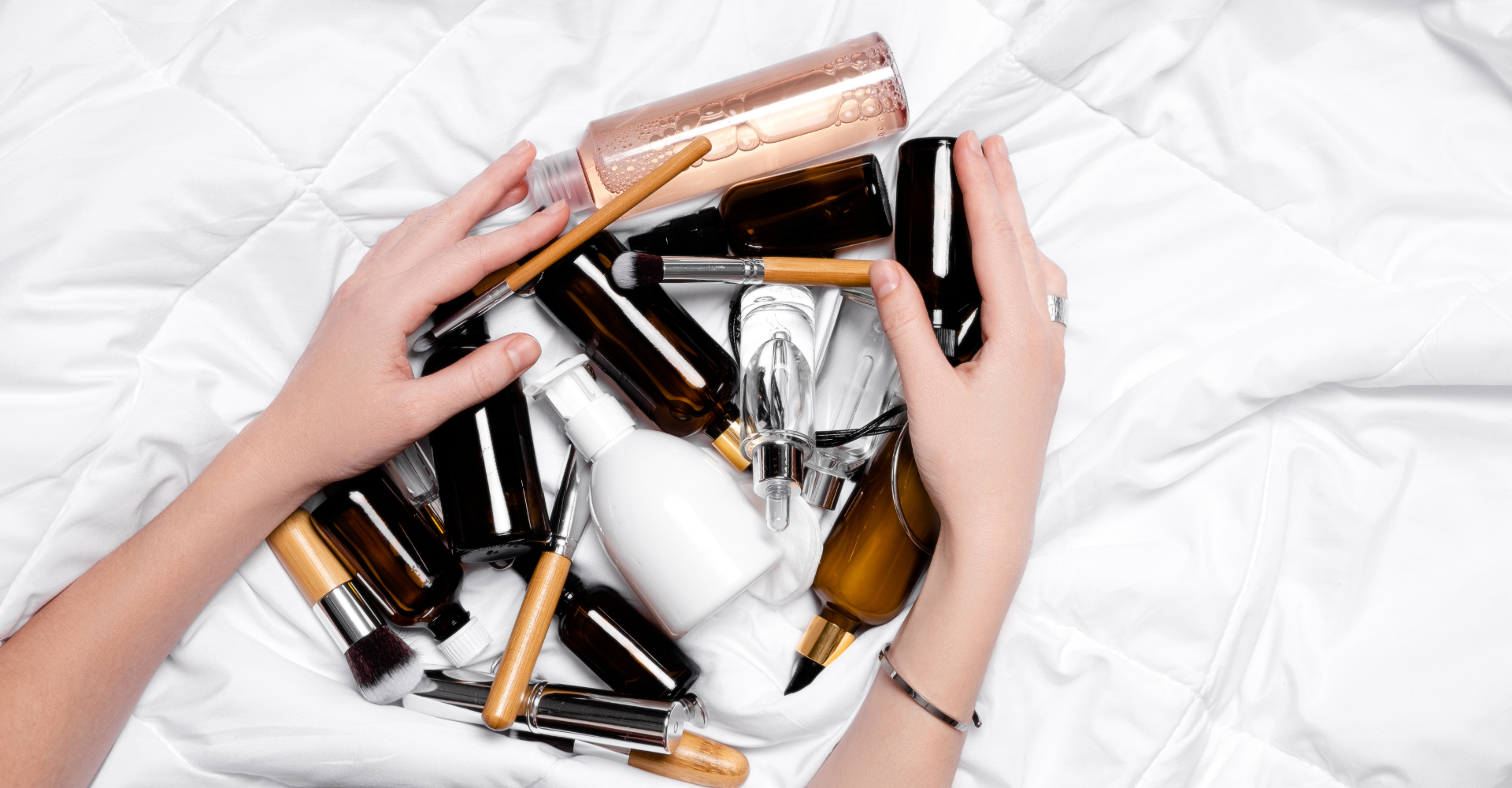 Prázdné kosmetické obaly připravené k třídění