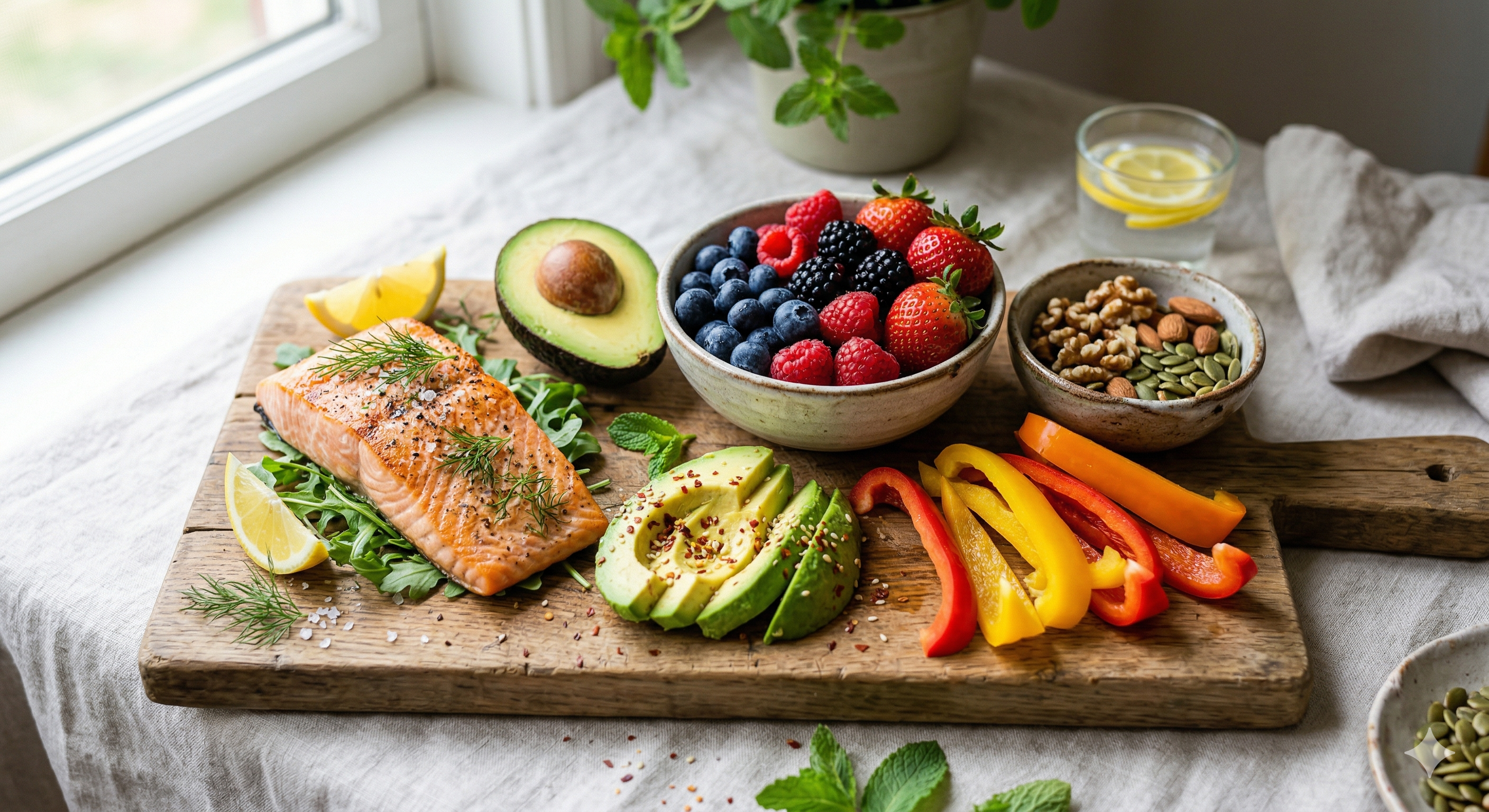 Potraviny prospěšné pro pleť – losos, avokádo, ovoce, ořechy